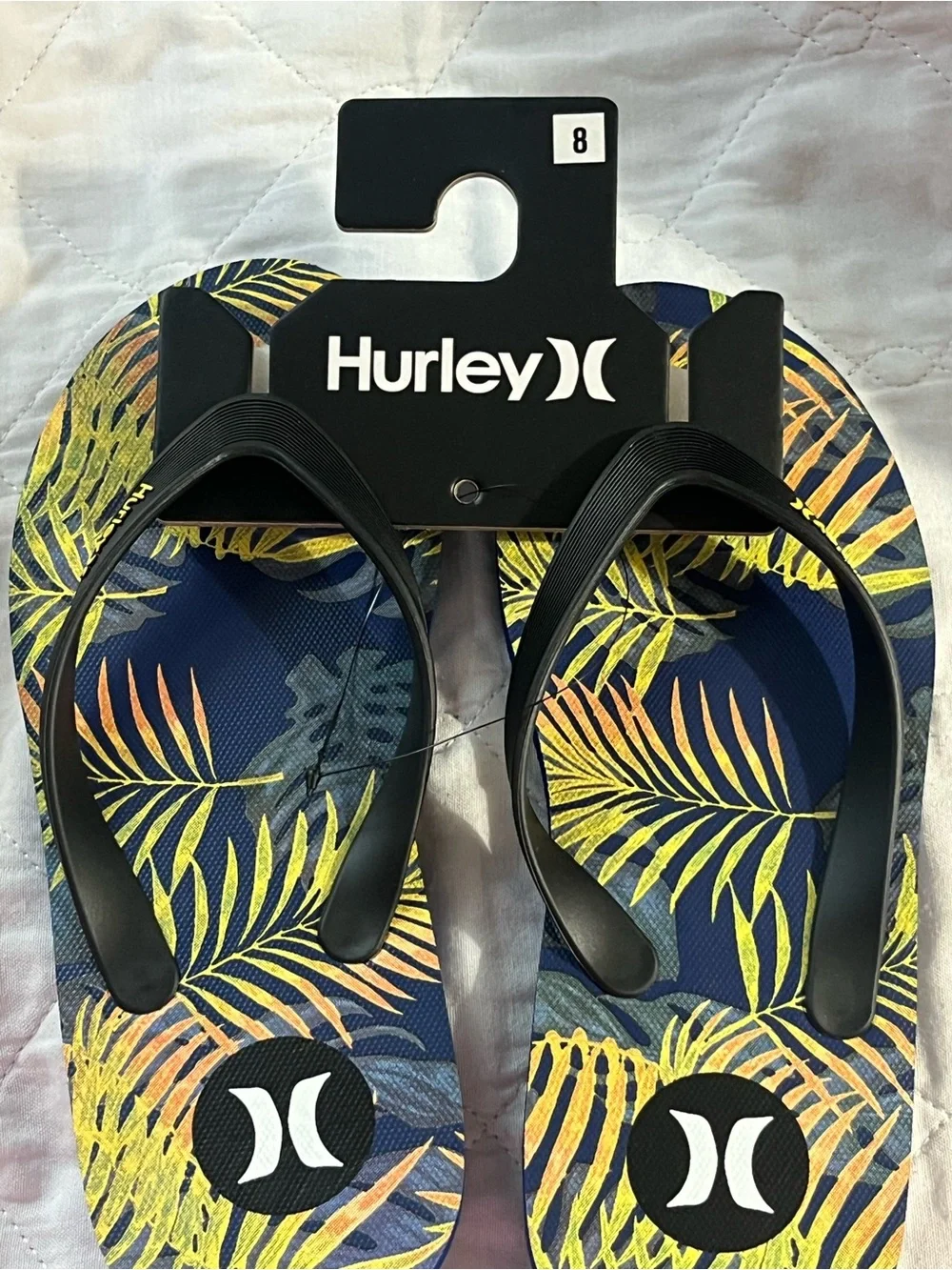 Hurley Blue Logo Flip Flops
